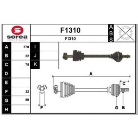 Acquista Semiasse da SNRA F1310 a buon mercato per soli 105,11 €