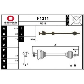 Acquista Semiasse da SNRA F1311 a buon mercato per soli 105,11 €