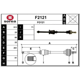 Comprar Árbol de transmisión de SNRA F2121 a bajo precio de 179,66 €