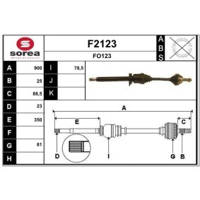 Comprar Árbol de transmisión de SNRA F2123 a bajo precio de 160,00 €