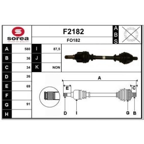 Acquista Semiasse da SNRA F2182 a buon mercato per soli 223,89 €