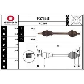 Acquista Semiasse da SNRA F2188 a buon mercato per soli 219,34 €