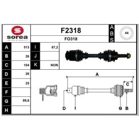 Comprar Árbol de transmisión de SNRA F2318 a bajo precio de 237,16 €