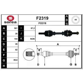 Comprar Árbol de transmisión de SNRA F2319 a bajo precio de 237,16 €
