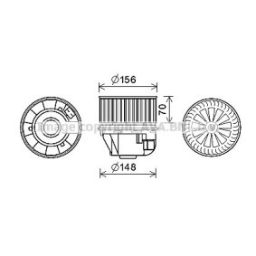 Achetez des Moteur électrique, pulseur d'air d'habitacle PRASCO FD8612 à prix pour 316,47 €