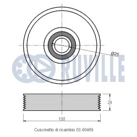 Spannrolle, Keilrippenriemen für SSANGYONG von RUVILLE