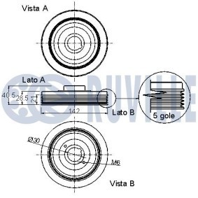 Schwingungsdämpfer, Keilrippenriemen 55332