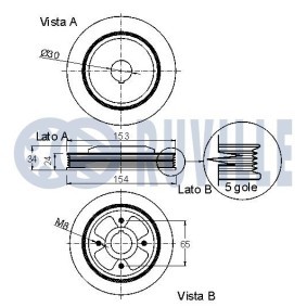 Spannarm, Keilrippenriemen für FIAT von RUVILLE