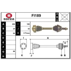 Acquista Semiasse da SERA FI189 a buon mercato per soli 143,24 €