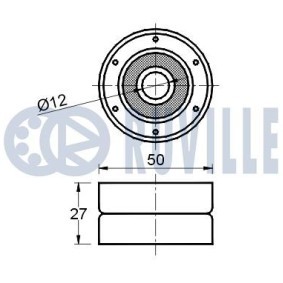 Spannrolle, Keilrippenriemen für FIAT von RUVILLE
