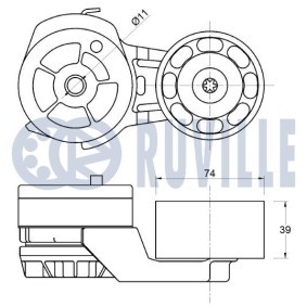 Spannarm, Keilrippenriemen für FIAT von RUVILLE