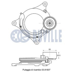 Compre Polea inversión / guía, correa poli v de RUVILLE online para 4C Spider (961_) a precios moderados