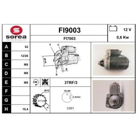 Anlasser FI9003 für AUTOBIANCHI