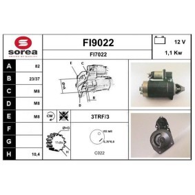 Comprar Motor de arranque de SNRA FI9022 a bajo precio de 203,12 €