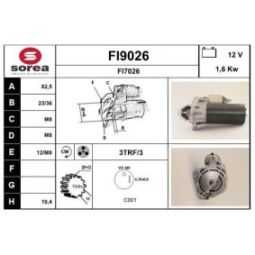 Köp Startmotor av SNRA FI9026 till det låga priset 1590,68 kr