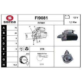 Acquista Motorino avviamento da SNRA FI9081 a buon mercato per soli 223,73 €
