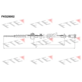 Compre Cabo de aço, accionamento da embraiagem da FTE FKS28002 a um preço baixo por 28,49 €