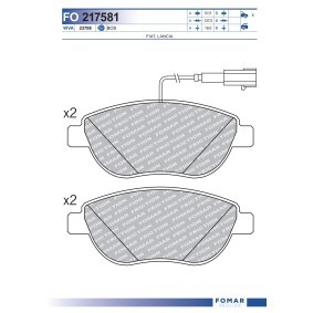 Köp Bromsbelägg av FOMAR Friction FO 217581 till det låga priset 292,95 kr