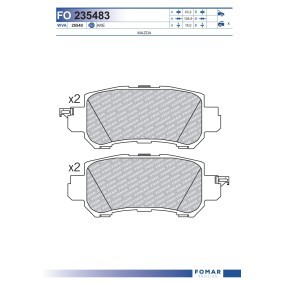 Bremsbeläge von FOMAR Friction FO 235483