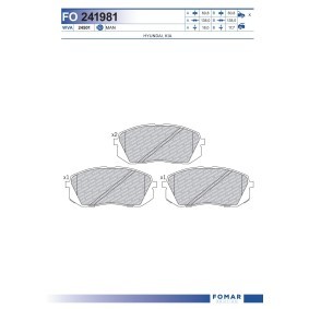 Achetez des Plaquettes de frein FOMAR Friction FO 241981 à prix pour 27,82 €
