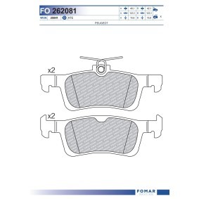 Köp Bromsbelägg av FOMAR Friction FO 262081 till det låga priset 264,17 kr
