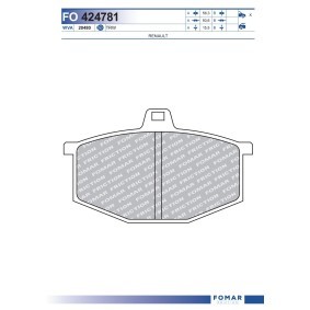 Achetez des Plaquettes de frein FOMAR Friction FO 424781 à prix pour 17,21 €