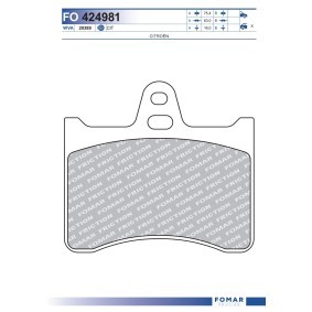 Köp Bromsbelägg av FOMAR Friction FO 424981 till det låga priset 186,46 kr