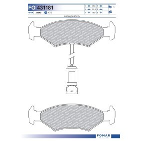 Køb Bremseklodser af FOMAR Friction FO 431181 til den lave pris 142,14 DKK