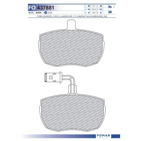 Achetez des Plaquettes de frein FOMAR Friction FO 437881 à prix pour 22,63 €