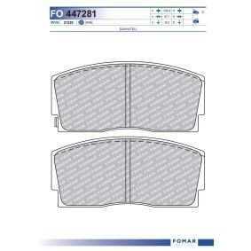 Bremsbeläge von FOMAR Friction FO 447281