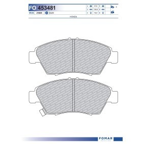 Køb Bremseklodser af FOMAR Friction FO 453481 til den lave pris 191,03 DKK