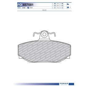 Køb Bremseklodser af FOMAR Friction FO 457081 til den lave pris 142,91 DKK