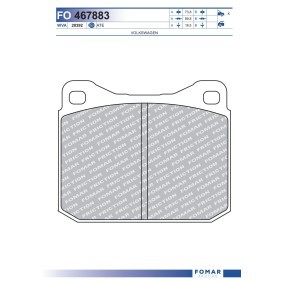Bremsbeläge von FOMAR Friction