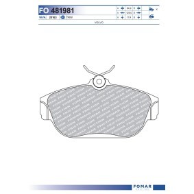 Achetez des Plaquettes de frein FOMAR Friction FO 481981 à prix pour 25,70 €