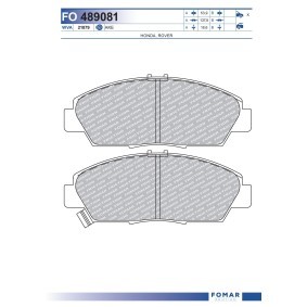 Køb Bremseklodser af FOMAR Friction FO 489081 til den lave pris 168,25 DKK
