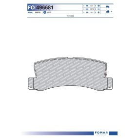 Köp Bromsbelägg av FOMAR Friction FO 496681 till det låga priset 212,16 kr