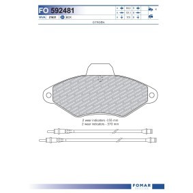 Köp Bromsbelägg av FOMAR Friction FO 592481 till det låga priset 234,41 kr