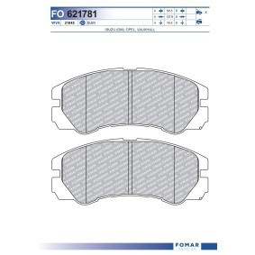 Kjøp Bremseklosser av FOMAR Friction FO 621781 til den lave prisen 308,00 NOK