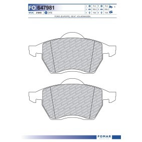 Compre Pastilhas de travão da FOMAR Friction FO 647981 a um preço baixo por 24,92 €