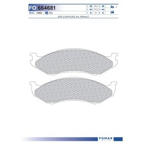Compre Pastilhas de travão da FOMAR Friction FO 664681 a um preço baixo por 27,84 €