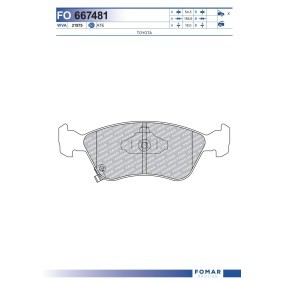 Köp Bromsbelägg av FOMAR Friction FO 667481 till det låga priset 287,49 kr