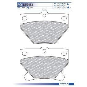 Köp Bromsbelägg av FOMAR Friction FO 679181 till det låga priset 203,97 kr