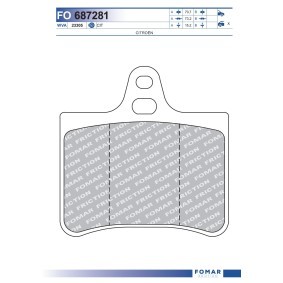 Köp Bromsbelägg av FOMAR Friction FO 687281 till det låga priset 158,56 kr