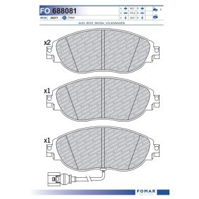 Køb Bremseklodser af FOMAR Friction FO 688081 til den lave pris 320,16 DKK