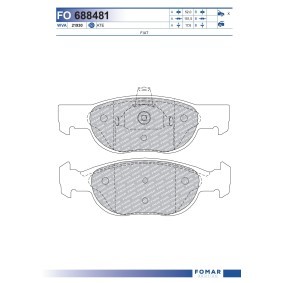 Køb Bremseklodser af FOMAR Friction FO 688481 til den lave pris 170,28 DKK