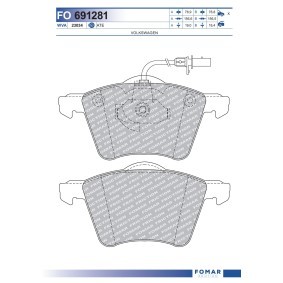 Bremsbeläge von FOMAR Friction FO 691281