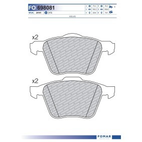 Køb Bremseklodser af FOMAR Friction FO 698081 til den lave pris 350,36 DKK
