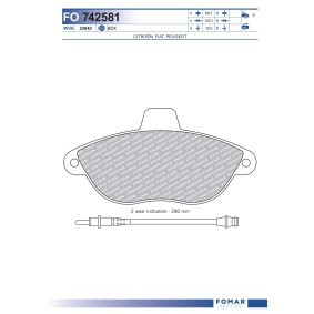 Bremsbeläge von FOMAR Friction