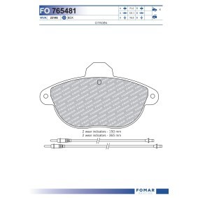 Köp Bromsbelägg av FOMAR Friction FO 765481 till det låga priset 224,93 kr