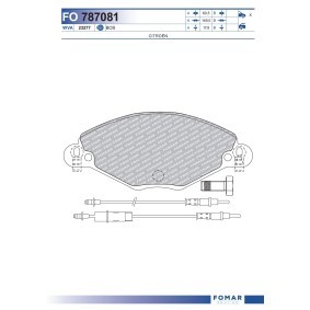 Köp Bromsbelägg av FOMAR Friction FO 787081 till det låga priset 320,32 kr